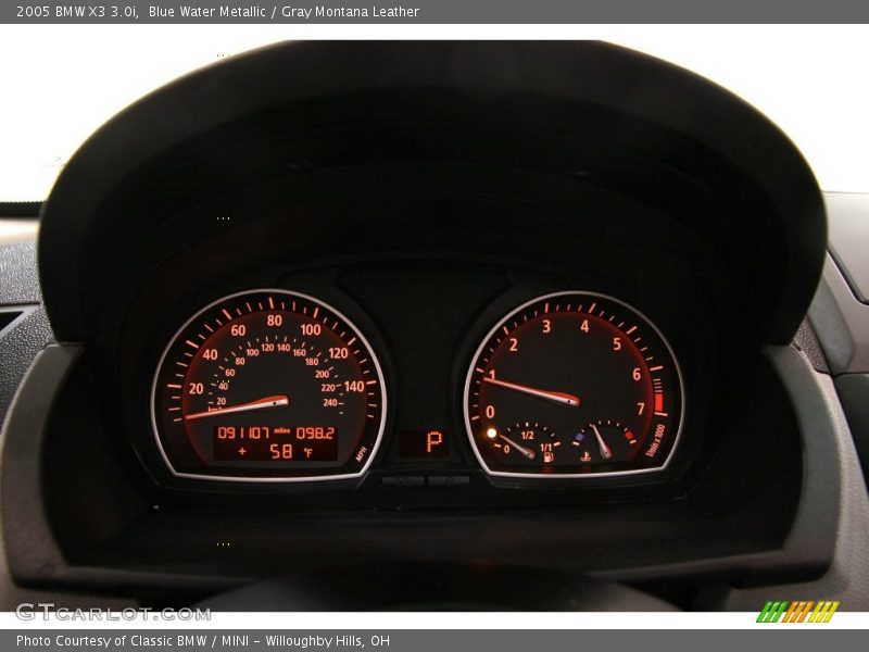Blue Water Metallic / Gray Montana Leather 2005 BMW X3 3.0i