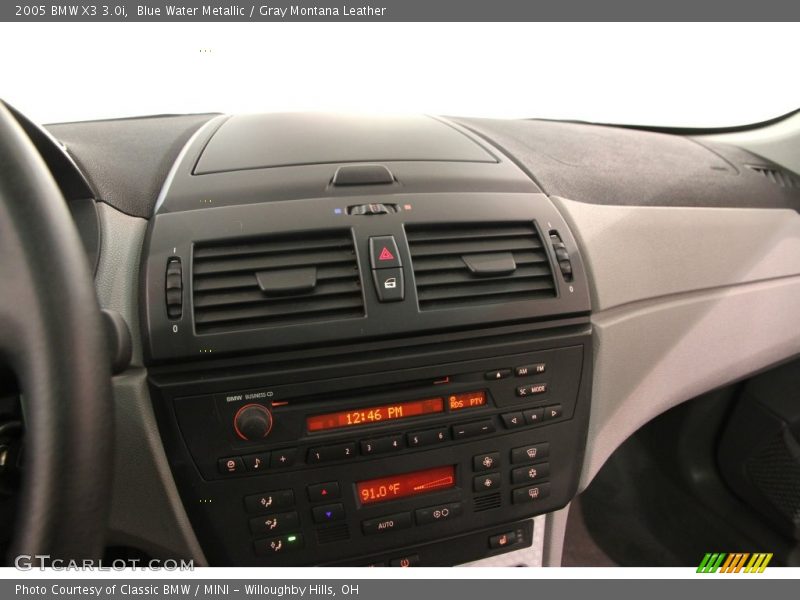 Blue Water Metallic / Gray Montana Leather 2005 BMW X3 3.0i