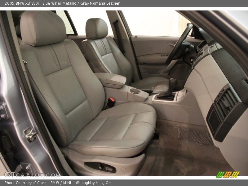 Blue Water Metallic / Gray Montana Leather 2005 BMW X3 3.0i