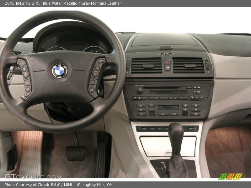Blue Water Metallic / Gray Montana Leather 2005 BMW X3 3.0i