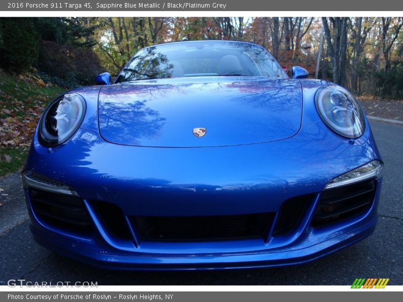 Sapphire Blue Metallic / Black/Platinum Grey 2016 Porsche 911 Targa 4S