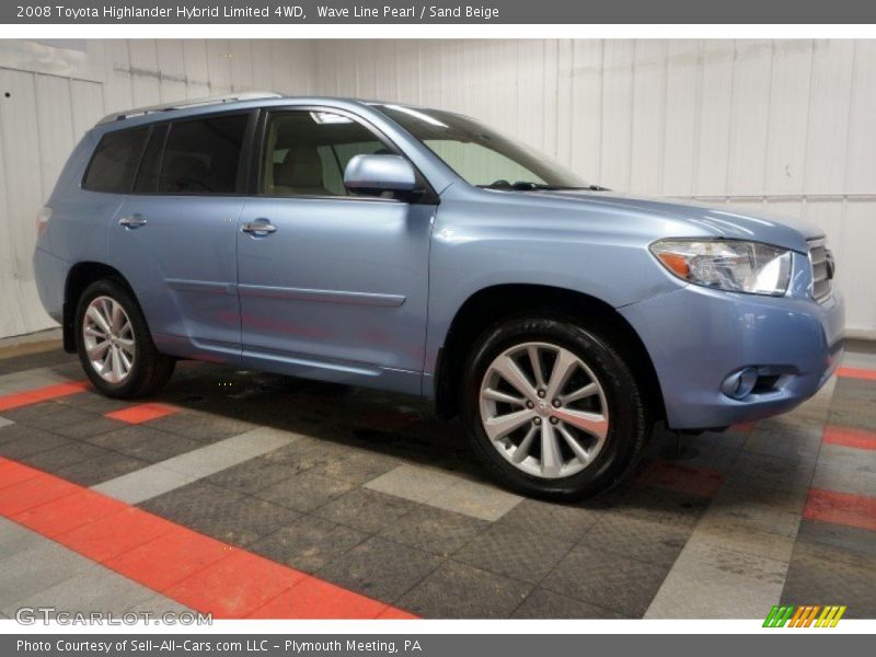 Wave Line Pearl / Sand Beige 2008 Toyota Highlander Hybrid Limited 4WD