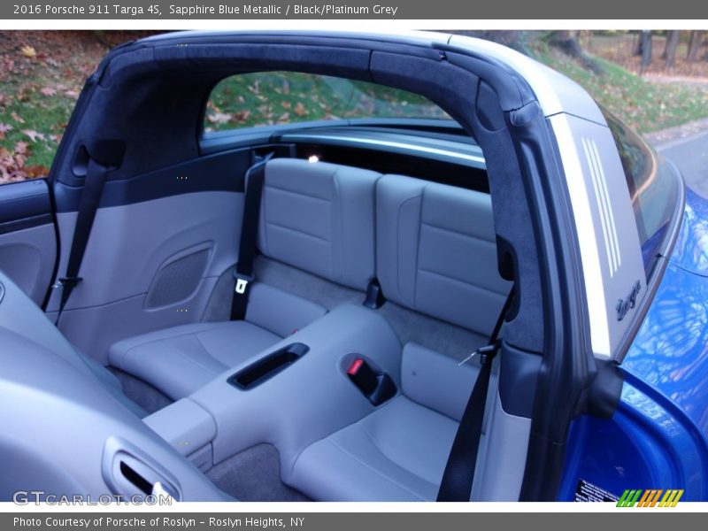 Rear Seat of 2016 911 Targa 4S