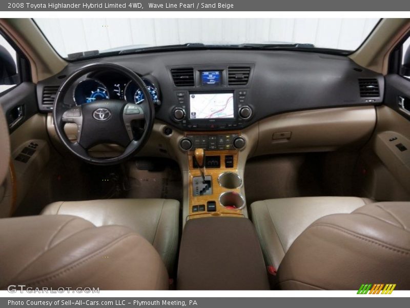 Wave Line Pearl / Sand Beige 2008 Toyota Highlander Hybrid Limited 4WD
