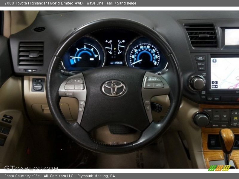 Wave Line Pearl / Sand Beige 2008 Toyota Highlander Hybrid Limited 4WD