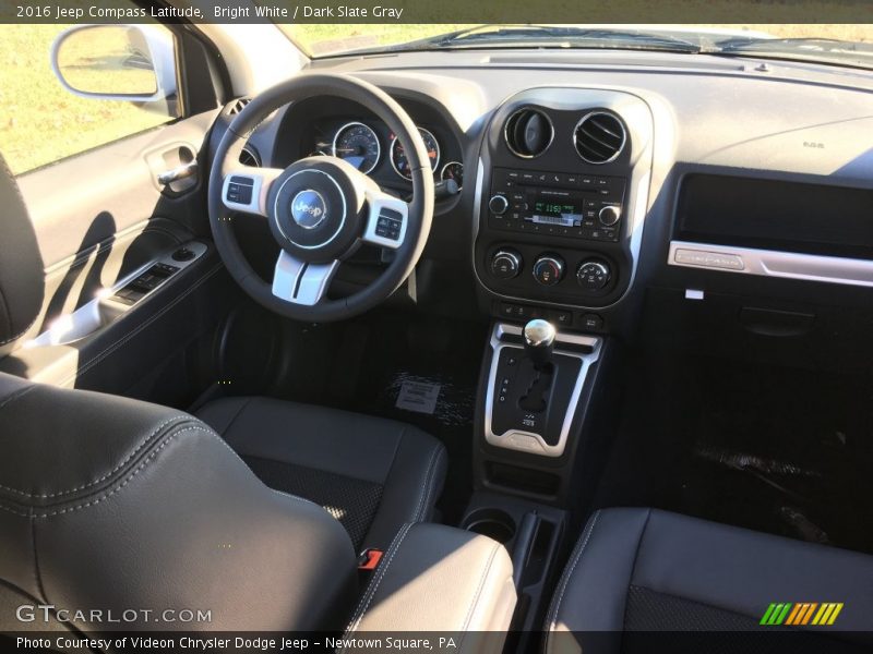 Bright White / Dark Slate Gray 2016 Jeep Compass Latitude
