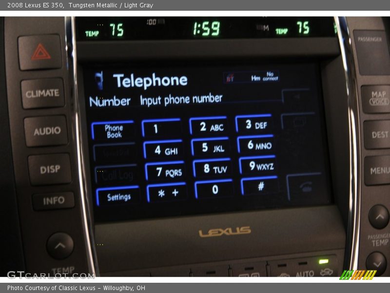 Tungsten Metallic / Light Gray 2008 Lexus ES 350