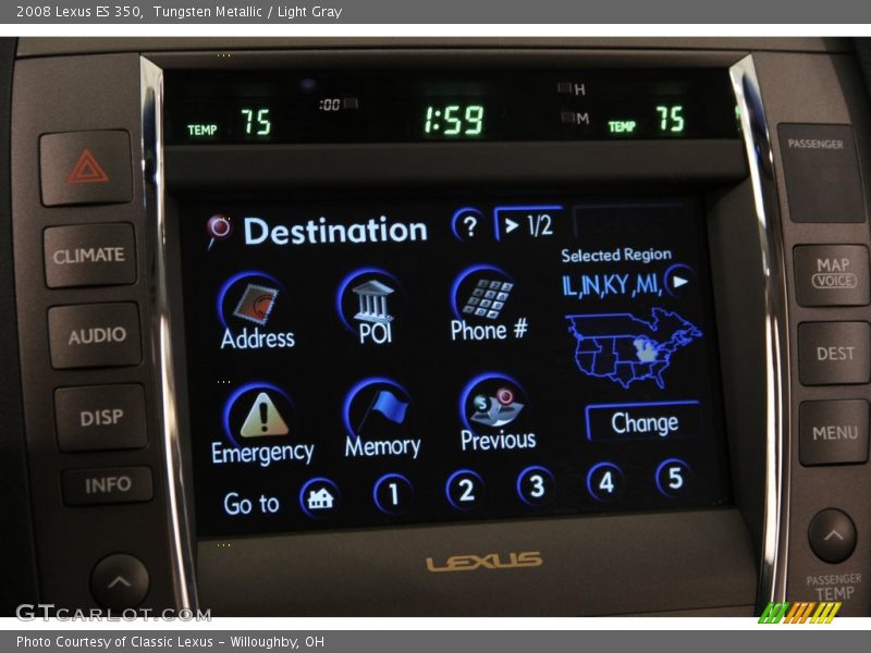 Tungsten Metallic / Light Gray 2008 Lexus ES 350