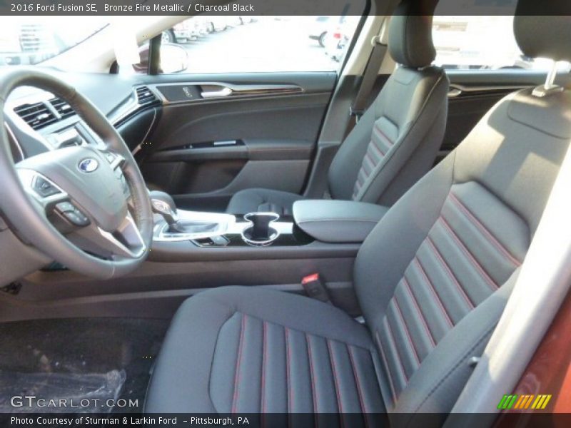 Bronze Fire Metallic / Charcoal Black 2016 Ford Fusion SE