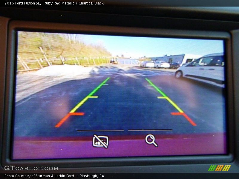 Ruby Red Metallic / Charcoal Black 2016 Ford Fusion SE