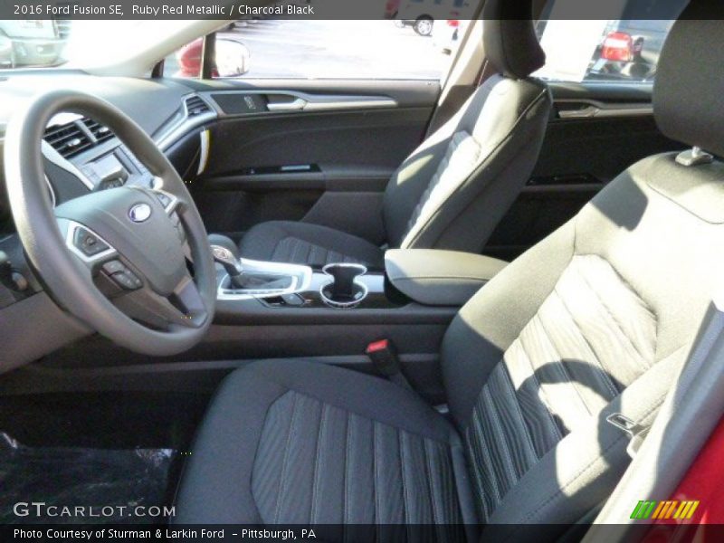 Ruby Red Metallic / Charcoal Black 2016 Ford Fusion SE