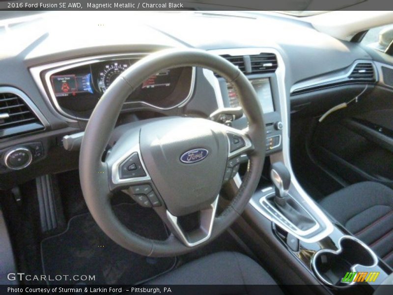 Magnetic Metallic / Charcoal Black 2016 Ford Fusion SE AWD