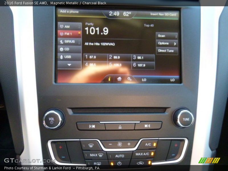 Magnetic Metallic / Charcoal Black 2016 Ford Fusion SE AWD