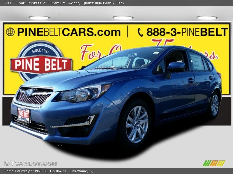 Quartz Blue Pearl / Black 2016 Subaru Impreza 2.0i Premium 5-door