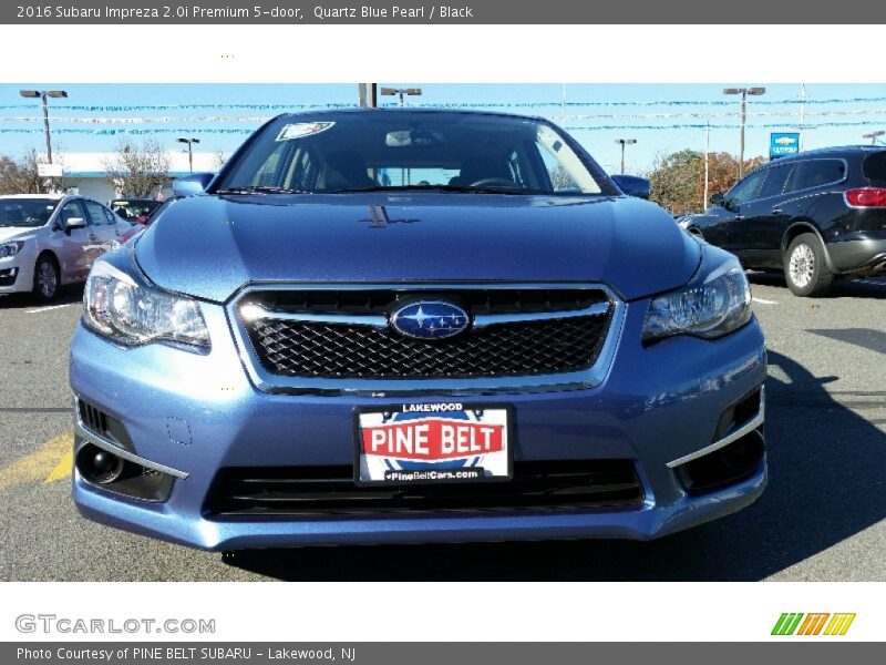 Quartz Blue Pearl / Black 2016 Subaru Impreza 2.0i Premium 5-door