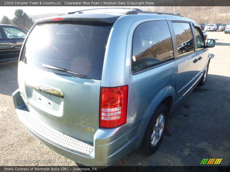 Clearwater Blue Pearl / Medium Slate Gray/Light Shale 2009 Chrysler Town & Country LX