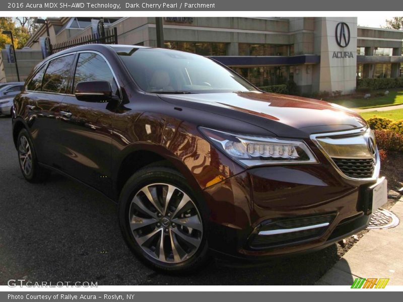 Dark Cherry Pearl / Parchment 2016 Acura MDX SH-AWD Technology