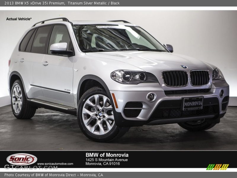 Titanium Silver Metallic / Black 2013 BMW X5 xDrive 35i Premium