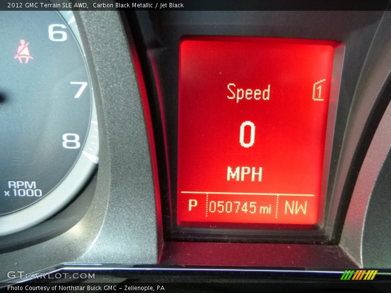 Carbon Black Metallic / Jet Black 2012 GMC Terrain SLE AWD