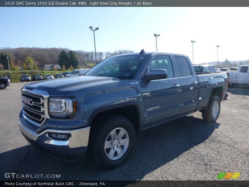 Light Steel Gray Metallic / Jet Black 2016 GMC Sierra 1500 SLE Double Cab 4WD