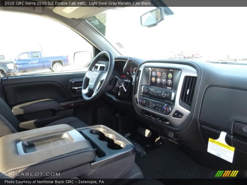 Light Steel Gray Metallic / Jet Black 2016 GMC Sierra 1500 SLE Double Cab 4WD