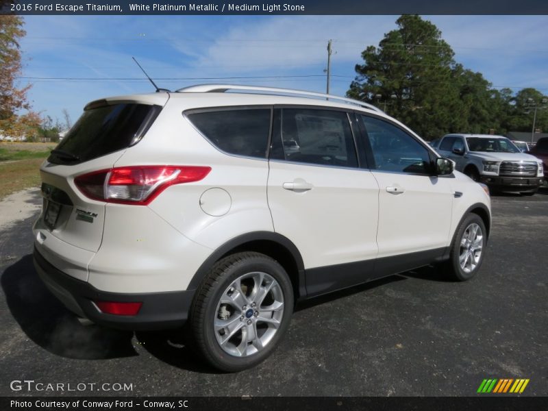 White Platinum Metallic / Medium Light Stone 2016 Ford Escape Titanium
