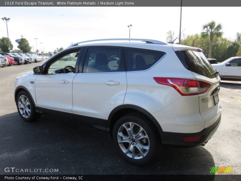 White Platinum Metallic / Medium Light Stone 2016 Ford Escape Titanium