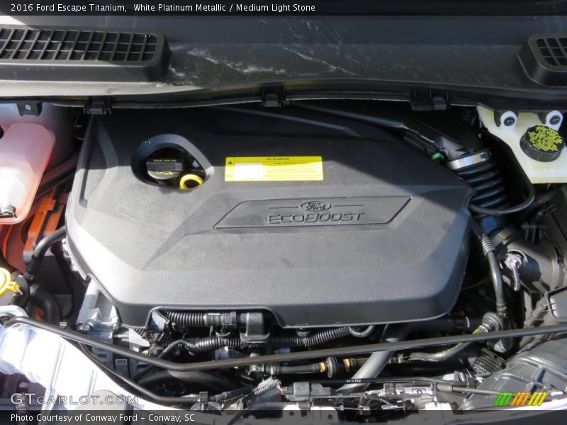 White Platinum Metallic / Medium Light Stone 2016 Ford Escape Titanium