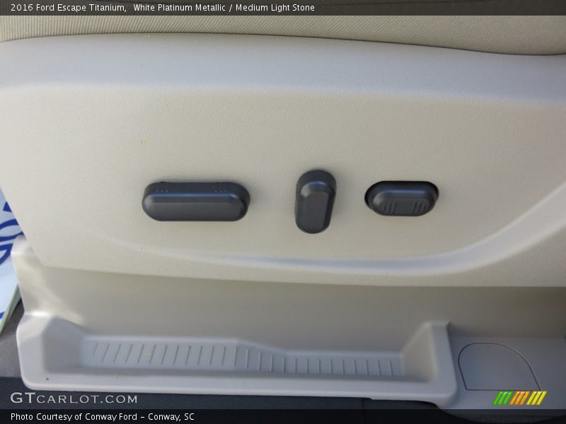 White Platinum Metallic / Medium Light Stone 2016 Ford Escape Titanium