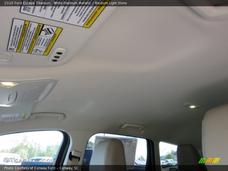 White Platinum Metallic / Medium Light Stone 2016 Ford Escape Titanium