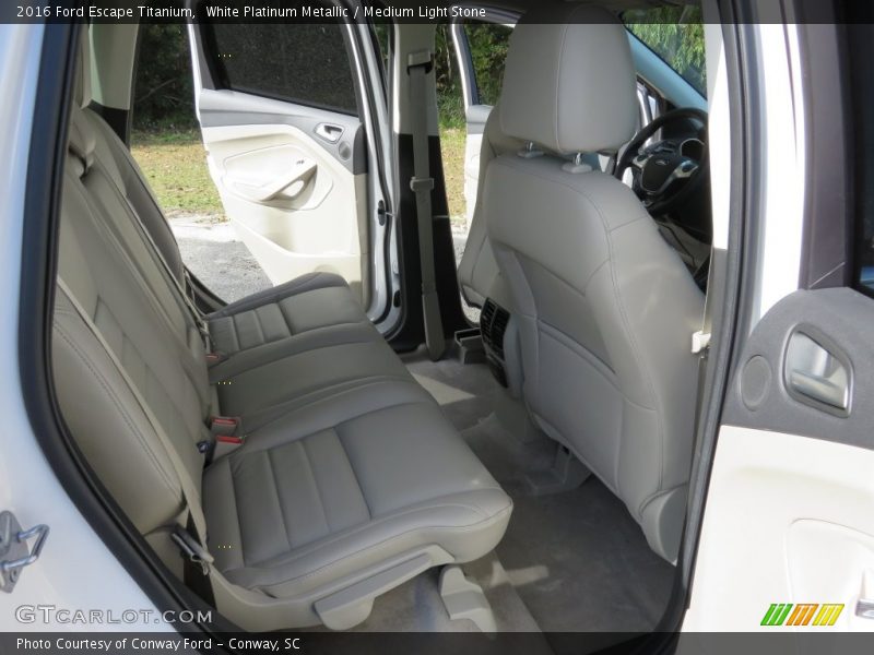 White Platinum Metallic / Medium Light Stone 2016 Ford Escape Titanium