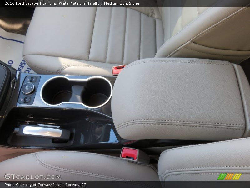White Platinum Metallic / Medium Light Stone 2016 Ford Escape Titanium