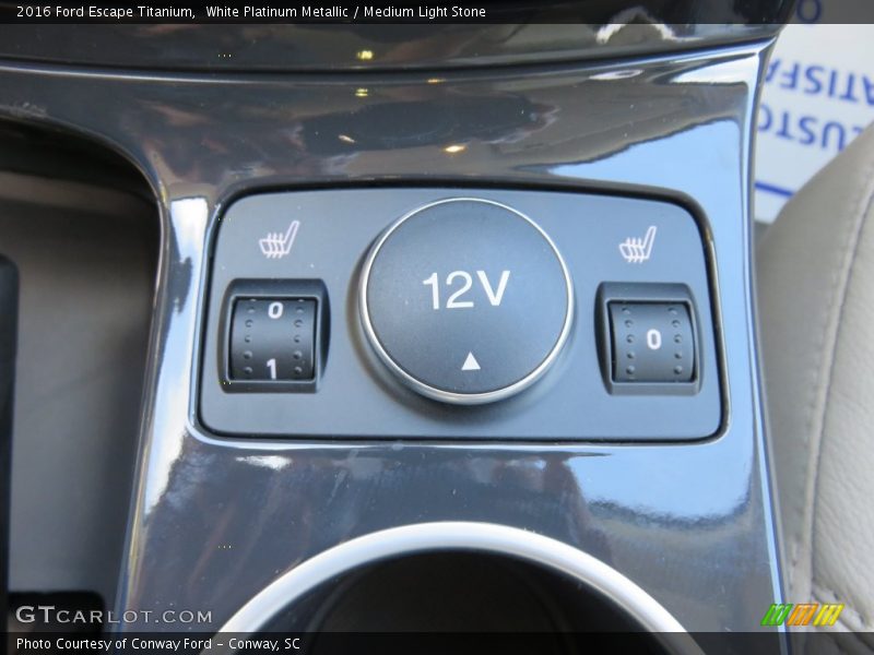 White Platinum Metallic / Medium Light Stone 2016 Ford Escape Titanium