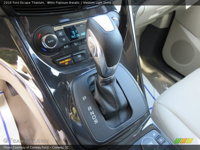 White Platinum Metallic / Medium Light Stone 2016 Ford Escape Titanium