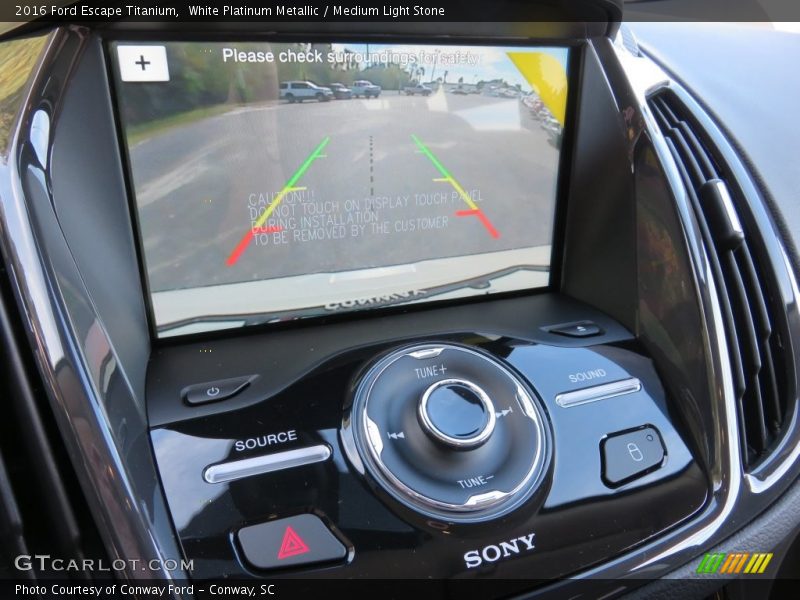 White Platinum Metallic / Medium Light Stone 2016 Ford Escape Titanium