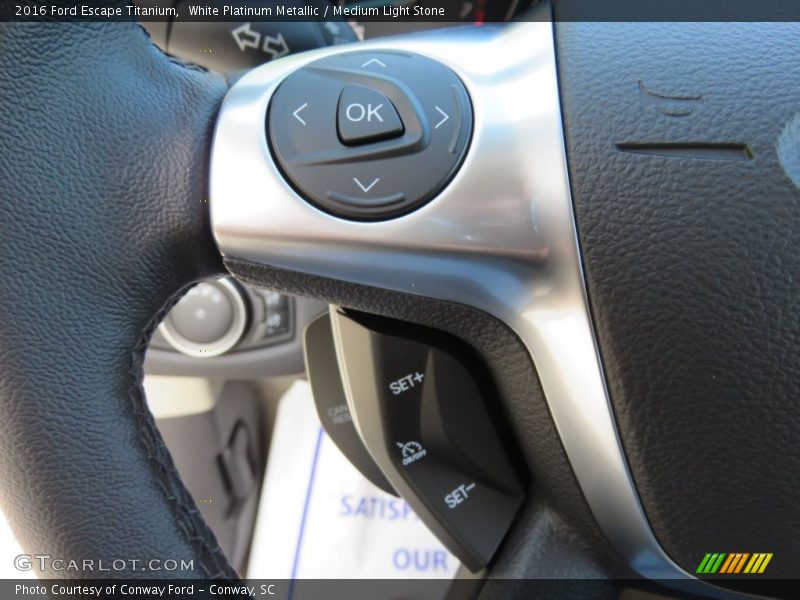 White Platinum Metallic / Medium Light Stone 2016 Ford Escape Titanium