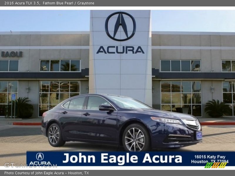Fathom Blue Pearl / Graystone 2016 Acura TLX 3.5