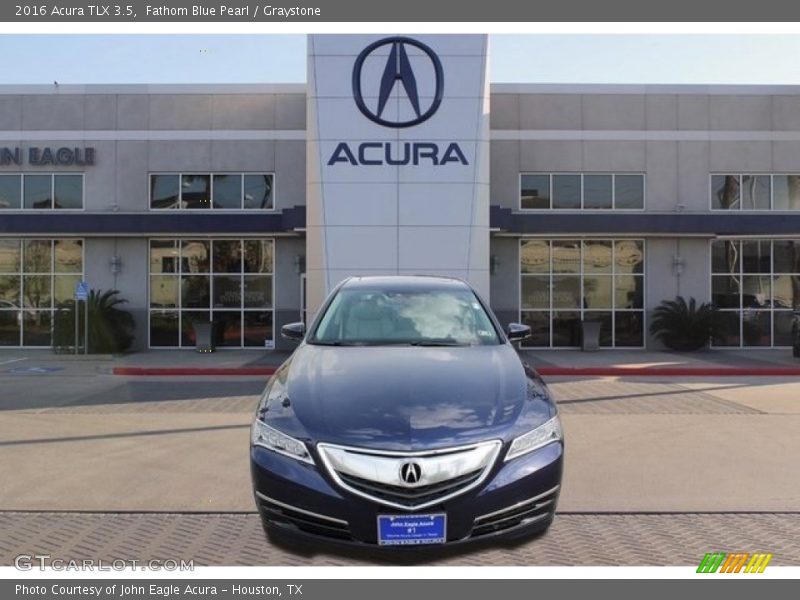 Fathom Blue Pearl / Graystone 2016 Acura TLX 3.5