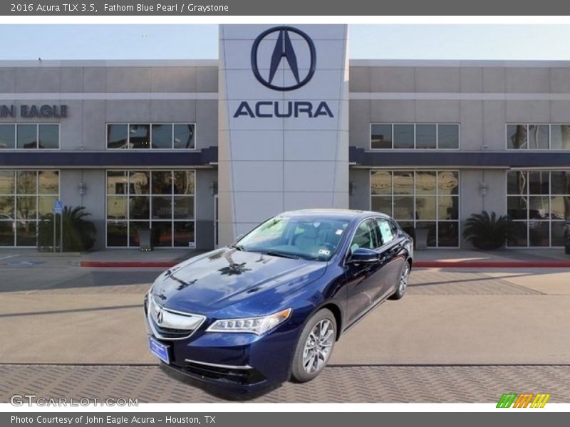 Fathom Blue Pearl / Graystone 2016 Acura TLX 3.5
