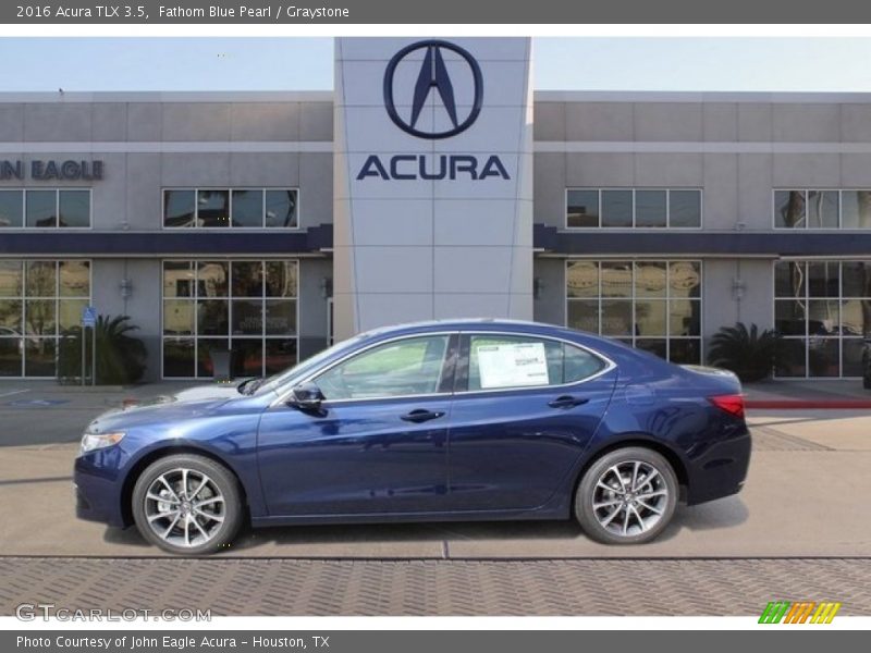 Fathom Blue Pearl / Graystone 2016 Acura TLX 3.5
