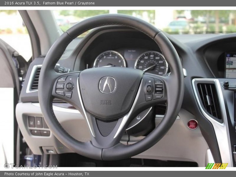 Fathom Blue Pearl / Graystone 2016 Acura TLX 3.5