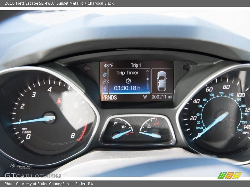 Sunset Metallic / Charcoal Black 2016 Ford Escape SE 4WD