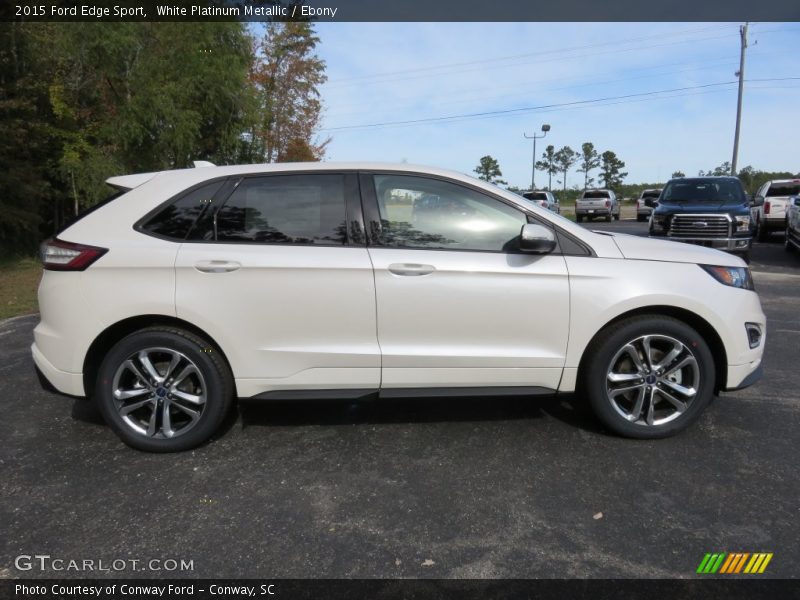 White Platinum Metallic / Ebony 2015 Ford Edge Sport