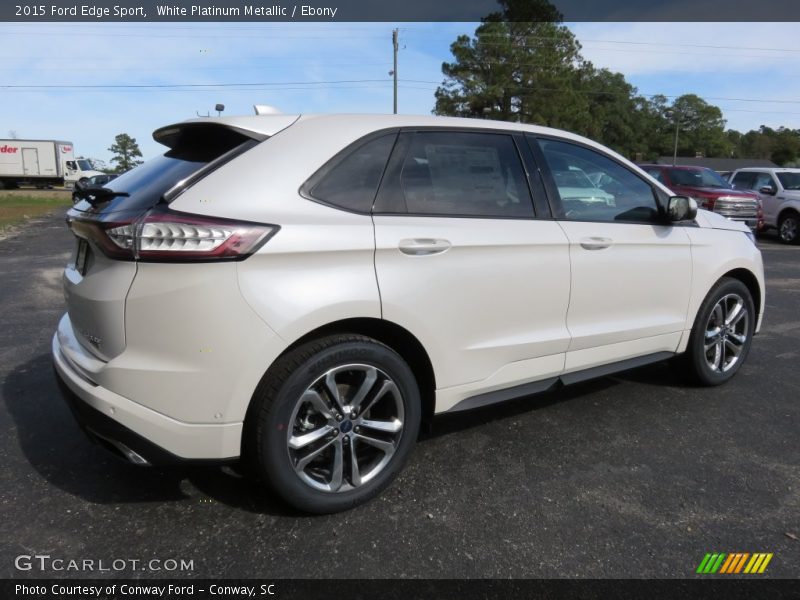 White Platinum Metallic / Ebony 2015 Ford Edge Sport