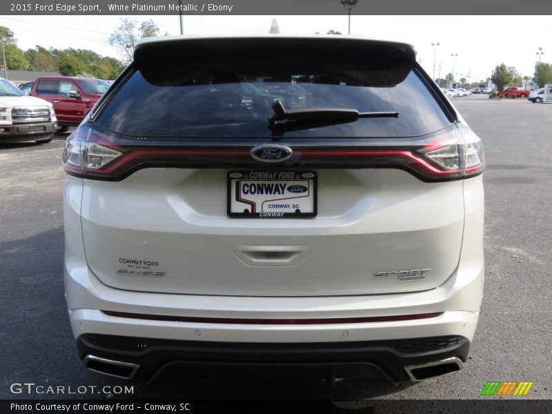 White Platinum Metallic / Ebony 2015 Ford Edge Sport