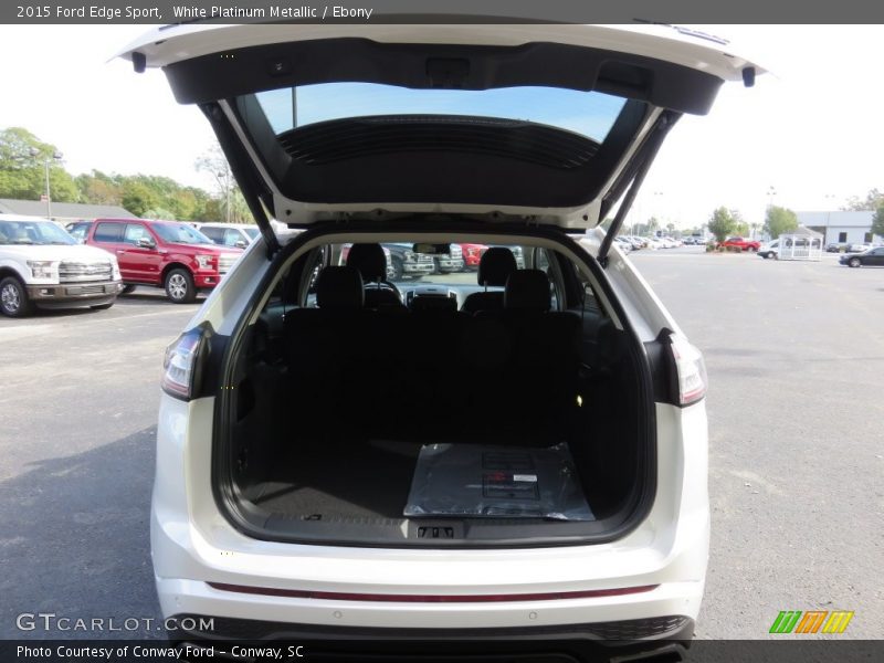 White Platinum Metallic / Ebony 2015 Ford Edge Sport