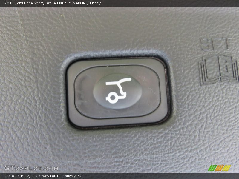 White Platinum Metallic / Ebony 2015 Ford Edge Sport