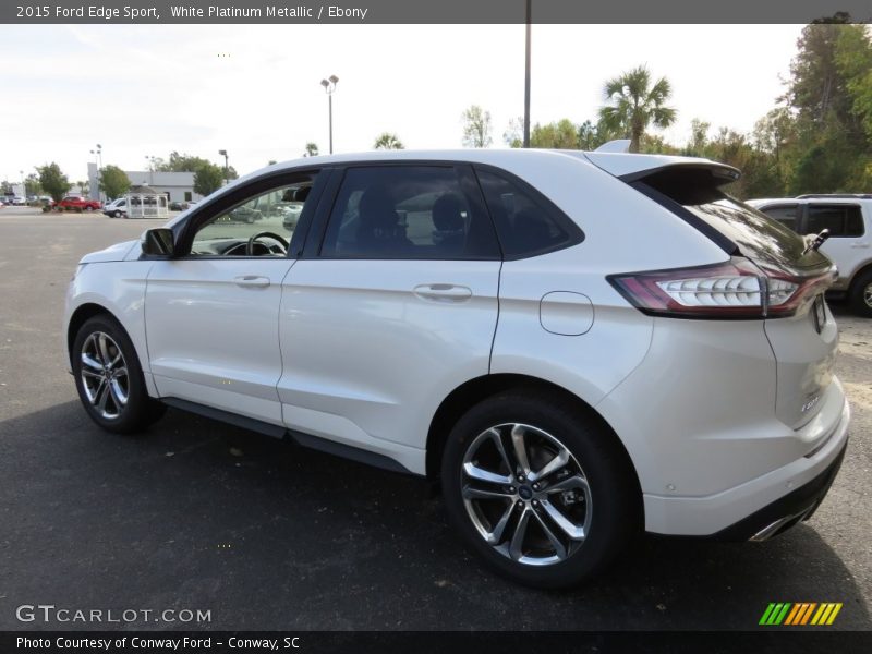 White Platinum Metallic / Ebony 2015 Ford Edge Sport