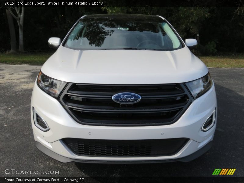 White Platinum Metallic / Ebony 2015 Ford Edge Sport