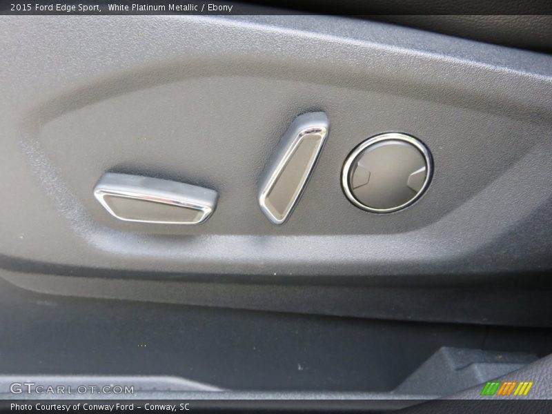 White Platinum Metallic / Ebony 2015 Ford Edge Sport
